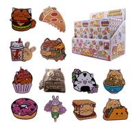 Fuzzballs Mystery Pin Badge CDU - 12 bonitas insignias de estilo anime en cajas ciegas de pines esmaltados coleccionables e incluye pin dorado raro "Will Work 4 Treats"