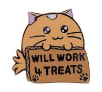 Fuzzballs Whisky "Will Work 4 Treats" Pin Badge - Producto oficial edición limitada 50 x 48,7 mm coleccionable