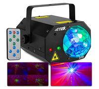 Fuzzix DJ10 Jelly Moon - Efecto LED con haces de luz rojos y verdes | Efecto de iluminación LED de calidad, para fiestas y discotecas, efecto visual llamativo, carcasa metálica