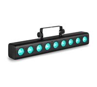 Fuzzix Orion Party Bar - Barra LED con 9 leds de 6W RGBW, Iluminación para Pared, Jardín o Escenario con Control DMX y Mando a Distancia, Barra de Luces Perfecta para Fiestas y Eventos