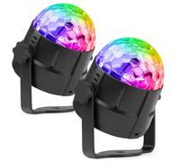 Fuzzix Tornado Disco Party set 2 luces de discoteca RGB con ventosa, mando a distancia y soporte, efecto rotatorio y parpadeo, portátil y versátil para fiestas en casa