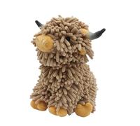 Fuzzy Ball Hand Towel, Cute Highland Cow Puff Ball Towel with Hanging Loop, 9.84x9.06x7.87 Inches Decorative Soft and Absorbent Quick Dry Cloth for Kitchen Sink Bathroom Countertop Washroom Machine