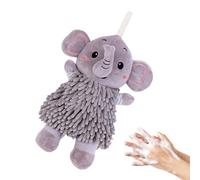 Fuzzy Ball Hand Towel, Soft Elephant Doll Decor, Hangable Absorbent Towel, Quick-Drying and Kid-Friendly Design for SPA, Kitchen, Nursery, Beach, Poolside, Holiday, Gym, Birthday Gift Use