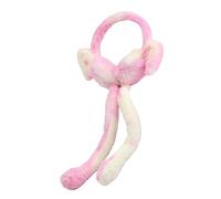 Fuzzy Earmuffs - Bunny Ear Covers, Winter Warm Supplies, Windproof Ear Protectors, Cold Weather Accessory, Outdoor Sports Gear, White Pink Plush For Women Girls Skiers Snowboarders Runners Walking