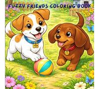 Fuzzy Friends Colouring Book: Follow A Weiner dog and Jack Russel Puppies on Their Grand Adventures, Ages 6+