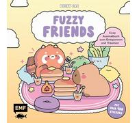 Fuzzy Friends - Cozy Ausmalbuch zum Entspannen und Träumen: Für Erwachsene, Teenager und Kinder mit über 50 Stickern