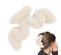 Fuzzy Hair Claw | Plush Wavy Shape Claaw Clips, Stylish And Versatile Haiir Accessories, Portable Styling Solution Large Claw Clips For Thin/Medium Thick Hair, Big Haiir Clip For Women And Girls