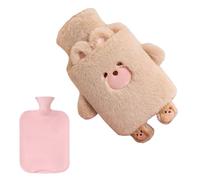 Fuzzy Hot Water Bottle - Calentador de pies con forma de animal, de agua caliente de 1 litro con, para pacientes, ancianos, estudiantes, atletas, oficina, coche, sofá, cama, trabajo