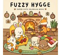 Fuzzy Hygge: Cute and Cozy Coloring Book for Adults & Teens Featuring Adorable Animals Characters for Stress Relief (Fuzzy Friends Coloring)