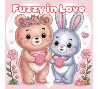 Fuzzy in Love Cute and Easy Coloring Book: Adorable Kawaii Animals in Sweet Love Moments for Relaxing and Fun