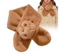 Fuzzy Scarf for Kids - Capybara Outdoor Neck Warming Supplies - Soft Scarf Neck Warmer | for Animal Lovers Students Daily Wear Themed Events Birthdays Holidays Park Zoo Travel School Skiing, caqui