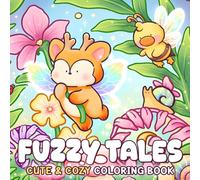 Fuzzy Tales Coloring Book: Whimsical Forest Sanctuaries Coloring Pages featuring Cute Animal Friends and Simple Cozy Fantasy Lifestyle Scenes for All Ages