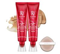 FV 2 Piezas Base Maquillaje Impermeable con Acabado Mate y Larga Duradero, Cobertura Media, Para Pieles Grasas y Mixtas, Base de Maquillaje Textura Ligera, 30g, Toffee