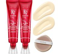 FV Base maquillaje, base de maquillaje piel perfecta y suave, sin efecto de máscara, acabado mate de larga duración (01 Porcelain)