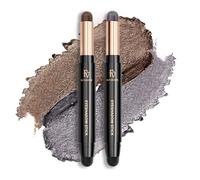 FV Sombra de Ojos en Barra 2 PCS - Alta Pigmentación y Duración Extendida, Impermeable, Efecto Brillante Natural, Golden & Smoky Grey
