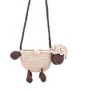 FVCTGHZ Bolso de lana de ganchillo con diseño de dibujos animados for mujer, bolso informal for teléfono móvil, bolso de hombro combinable.