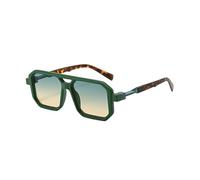 FVCTGHZ Gafas azules antis con montura ligera, gafas cuadradas ópticas de Negro transparente, gafas de bloqueo(Green sunglass)