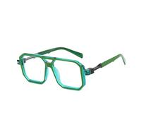 FVCTGHZ Gafas azules antis con montura ligera, gafas cuadradas ópticas de Negro transparente, gafas de bloqueo(Light green clear)
