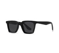 FVCTGHZ Gafas de sol cuadradas for mujer, gafas de sol UV400 con montura de lente transparente a la moda, gafas de sol azules for hombre(Black 1PC)