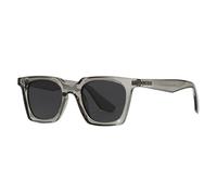 FVCTGHZ Gafas de sol cuadradas for mujer, gafas de sol UV400 con montura de lente transparente a la moda, gafas de sol azules for hombre(Gray Black)