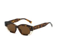 FVCTGHZ Gafas de sol de diseñador Mujeres Hombres Decoración de moda Metal hueco Sombras de sol únicas Unisex(Leopard Tea 1PC)