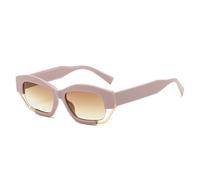 FVCTGHZ Gafas de sol de diseñador Mujeres Hombres Decoración de moda Metal hueco Sombras de sol únicas Unisex(Pink Tea)