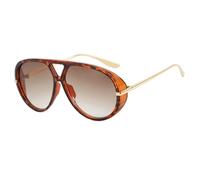 FVCTGHZ Gafas de sol de lujo de diseñador de marca for mujer, gafas de sol sexis vintage de gran tamaño, gafas de sol negras de moda for mujer(BeanTea)