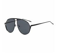 FVCTGHZ Gafas de sol de metal de gran tamaño for mujer, gafas de sol piloto for hombre, gafas de sol for conducir, gafas de sombra de viaje(Black)