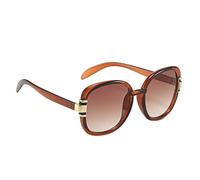 FVCTGHZ Gafas de sol for gafas decorativas modernas, color morado, naranja, degradado, marco de plástico transparente, metal(Tea 1PC)