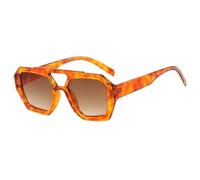 FVCTGHZ Gafas de sol irregulares de doble haz Estilo europeo y americano Celebridad con personalidad única(Doubleteawithflowers)