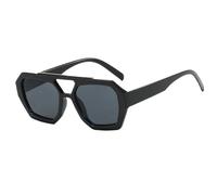 FVCTGHZ Gafas de sol irregulares de doble haz Estilo europeo y americano Celebridad con personalidad única(Brightblackgray)