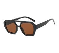 FVCTGHZ Gafas de sol irregulares de doble haz Estilo europeo y americano Celebridad con personalidad única(BrightBlackTea)