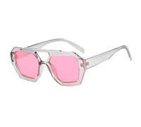 FVCTGHZ Gafas de sol irregulares de doble haz Estilo europeo y americano Celebridad con personalidad única(Greypowdertablets)