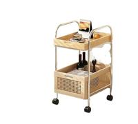 FVCTGHZ Ins Salon Movable Cart with Wheels rackvintage Floor Style Living Bedroom Holding Stroller Trolley Cart(Color2)