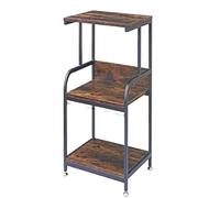 FVCTGHZ Media Stand Corner Shelf Wooden Shelves Printer Shelf Rack Copier Movable Host Multi-Layer Storage(60 48 75)