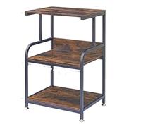 FVCTGHZ Media Stand Corner Shelf Wooden Shelves Printer Shelf Rack Copier Movable Host Multi-Layer Storage(50 40 75)