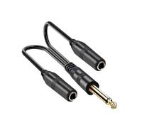 FVDPWYE Cable de Altavoz Duplicador Y Divisor Jack 635 Mm PVC Adaptador de Conector de Guitarra para Amplificador Estudio Auriculares DJ Escenario Ade, Monocanal