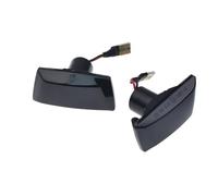 FVGOKMNA Intermitente lateral Luz De Giro Dinámica Luz Posición Lateral Intermitente Secuencial Compatible Con Opel Para Astra H 2004-2009 OEM F16146331(Black)