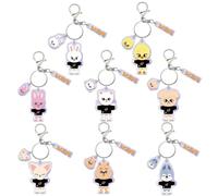 FVGYITG 8 Piezas Llavero Para Stray Kids,K-Pop Llaveros De Dibujos Animados Cute Kpop Keychain Regalos De Regalo Para Skz Fiesta De Cumpleaños Para Niños Y Niñas K-Pop Fans