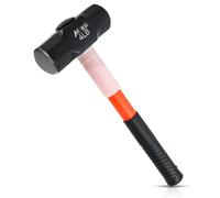 FVIEXE Martillo de trineo de 4 libras, martillo de perforación/grietas de 4 libras con construcción de acero forjado y mango de fibra de vidrio resistente a los golpes para golpear, martillo de