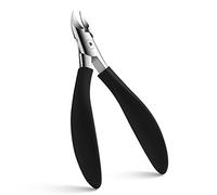 FVION Alicates Uñas Pies Profesional - Cortaúñas para Uñas Gruesas y Duras, Alicate Uñas Encarnadas con Punta Curva, Precisión para Pedicura y Manicura (Negro)