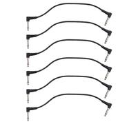 Fvoagaou 6 Piezas Cables de de Guitarra de 6 Pulgadas, Cable de Efecto de Cable de Pedal de Guitarra Negro, Cable de de Guitarra de áNgulo Recto de 1/4 Pulgadas