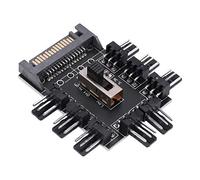 Fvoagaou Multidireccional Splitter Cooler Hub PC Computer 1 a 8 3pin 12V Enchufe PCB Adaptador XXM8