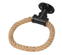 Fvoagaou Vintage Toallero Anillo Soporte de Pared de Estilo Industrial Soporte de Toalla de Hierro Tubo de Cuerda Baño Baño Casa Hoteles Decoración