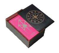 FVPKYUR de Tarot, de Cartas de Tarot de Madera,Organizador de de Madera | de baratijas vintage, joyero de madera pequeña, multifuncional vintage para cartas de tarot, baratijas