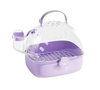 FVPKYUR Jaula De Viaje para Hámster,Jaula Transporte Chinchilla PVC con Bebedero - Accesorio De Transporte Espacioso para Aves Mascota,Diseño Espacioso para Gorriones Guacamayos Cotorras Chinchillas