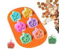 FVPKYUR Molde De Silicona Para Calabaza Reposteria | Molde Cupcakes 6 Divisiones Halloween Acción De Gracias - Bandéja Hornear Postres Decoración Pasteles,Para Snacks Jabón Gelatina Manualidades