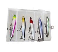 FVPKYUR Señuelo Lápiz Swimbait - Kit De Cebos De Hundibles De Alto Brillo - Anzuelos Realistas De Lanzamiento Largo para Bass En Lagos, Ríos, Agua Salada Y Agua Dulce Desde, Orilla O Kayak
