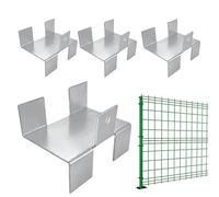 FVPKYUR Soportes De Tarima | Fijador Metálico Alta Resistencia Sin Taladro | 4 Clips para Tablón de de Valla | para Madera, Teja, Pérgola, Porche, Buzón, Cenador, Tarima, Exterior, Jardín y Patio