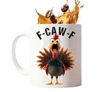 FVPKYUR Taza De Café Gallina, Tema De Granja Asa Ergonómica 350 Ml, Taza De Té Animal, Para Amantes de Animales Navidad Cumpleaños Otoño Hogar Cocina Mujeres Hombres Compañeros de Trabajo